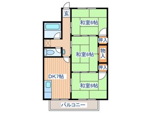 ポ－トタウンカネショ－の物件間取画像